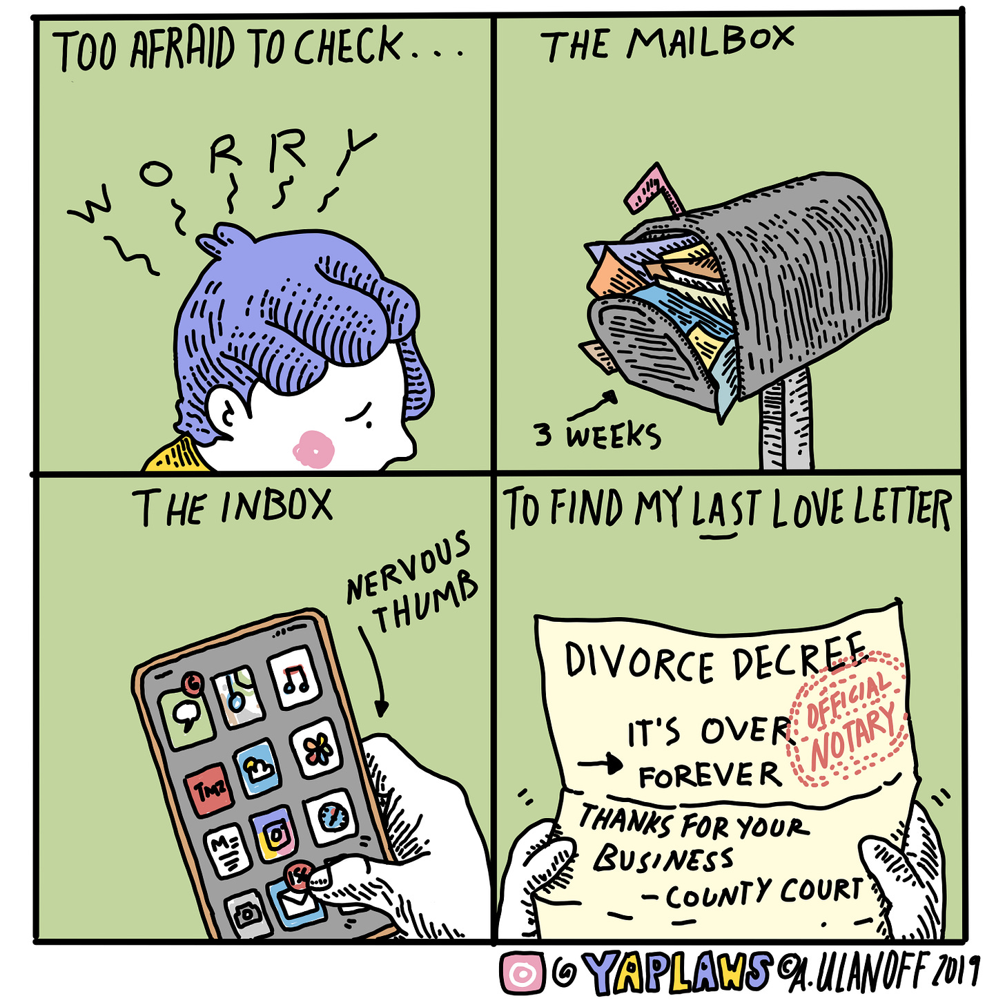Comic about getting divorce finalized