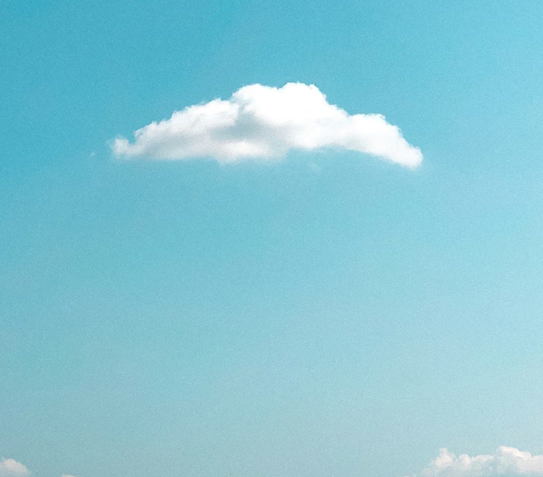 white clouds and blue sky