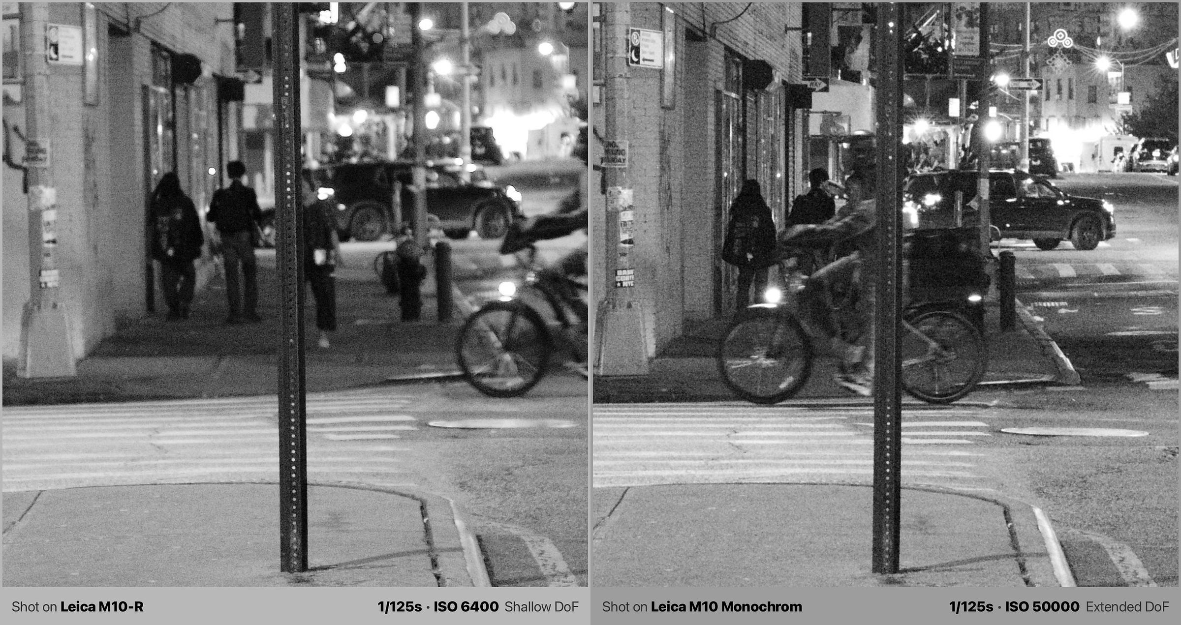 Leica M10-R and Monochrom image comparison side-by-side. Leica M10-R and Monochrom image comparison side-by-side.