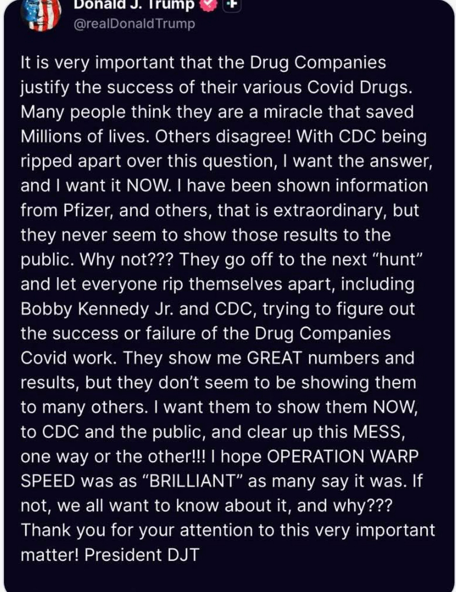 The Narrative Cracks: Trump Turns on Operation Warp Speed