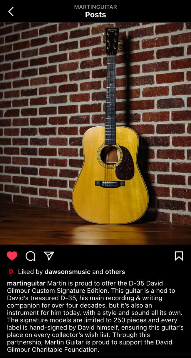 David Gilmour Signature Guitar