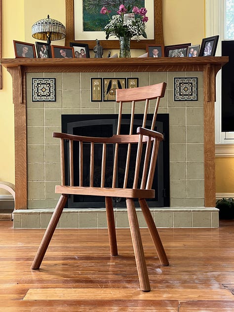 For Sale: 2 Stick Chairs in Cherry - by Christopher Schwarz