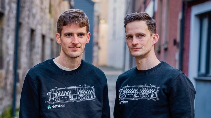 Ember founders Keith Bradbury and Pierce Glennie