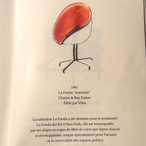 Vintage furnishings from Eames and Sarnin at Virtus restaurant, Paris