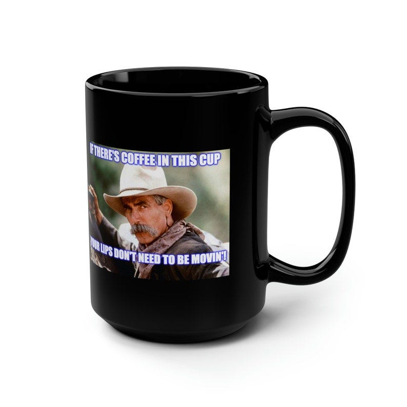 Cowboy Logic black 15 oz mug image 1 Cowboy Logic black 15 oz mug image 1