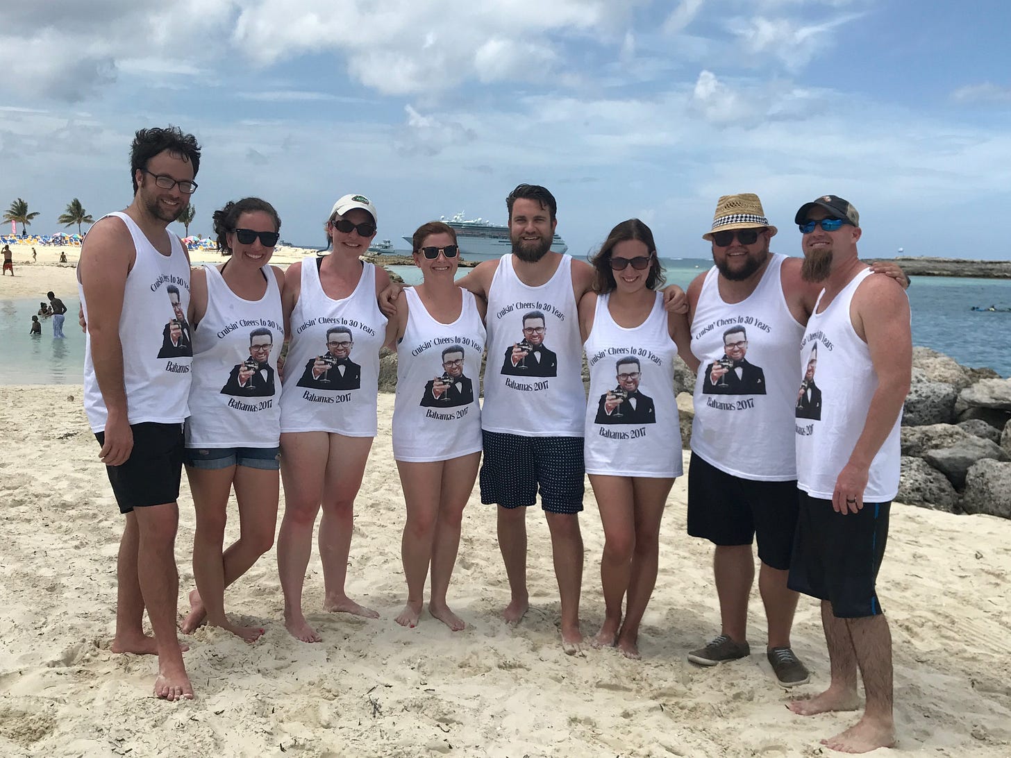 We went on our first cruise since our honeymoon, to the Bahamas, with a few friends to celebrate David Shepherd’s 30th birthday! We went on our first cruise since our honeymoon, to the Bahamas, with a few friends to celebrate David Shepherd’s 30th birthday!