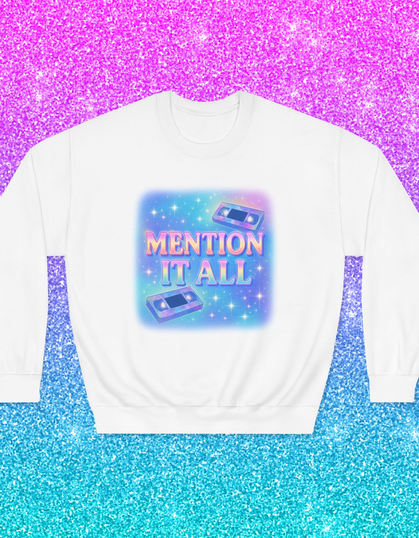 MENTION IT ALL RHONY crewneck sweatshirt on mall talk by trish mock