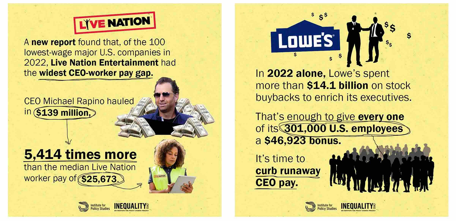 Unrestrained Corporate greed
