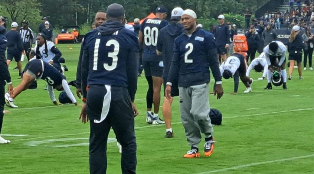 Bears Training Camp Notes: Keenan Allen Reacts to DJ Moore