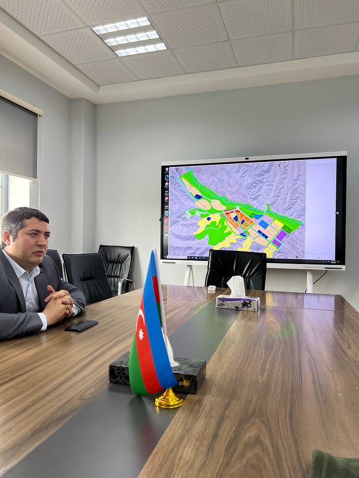 Scenes from new Azeri settlements in Nagorno-Karabakh.