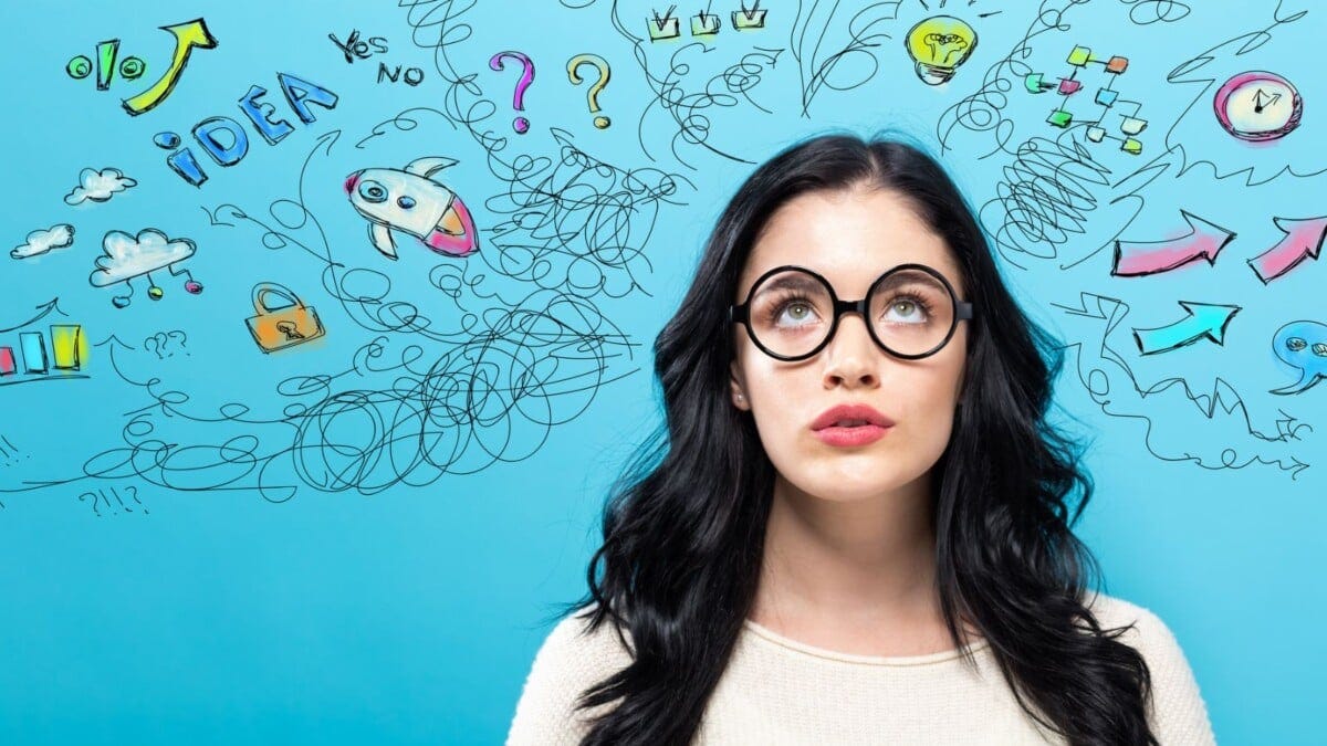 woman think thoughts