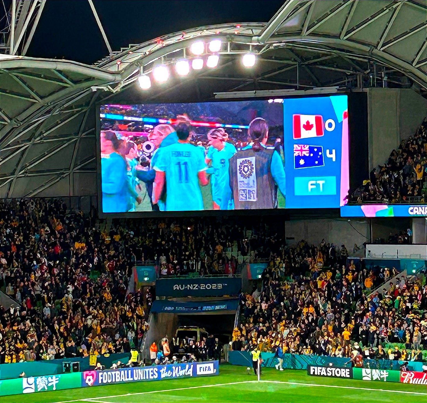 Australia 4 - 0 Canada in Melbourne