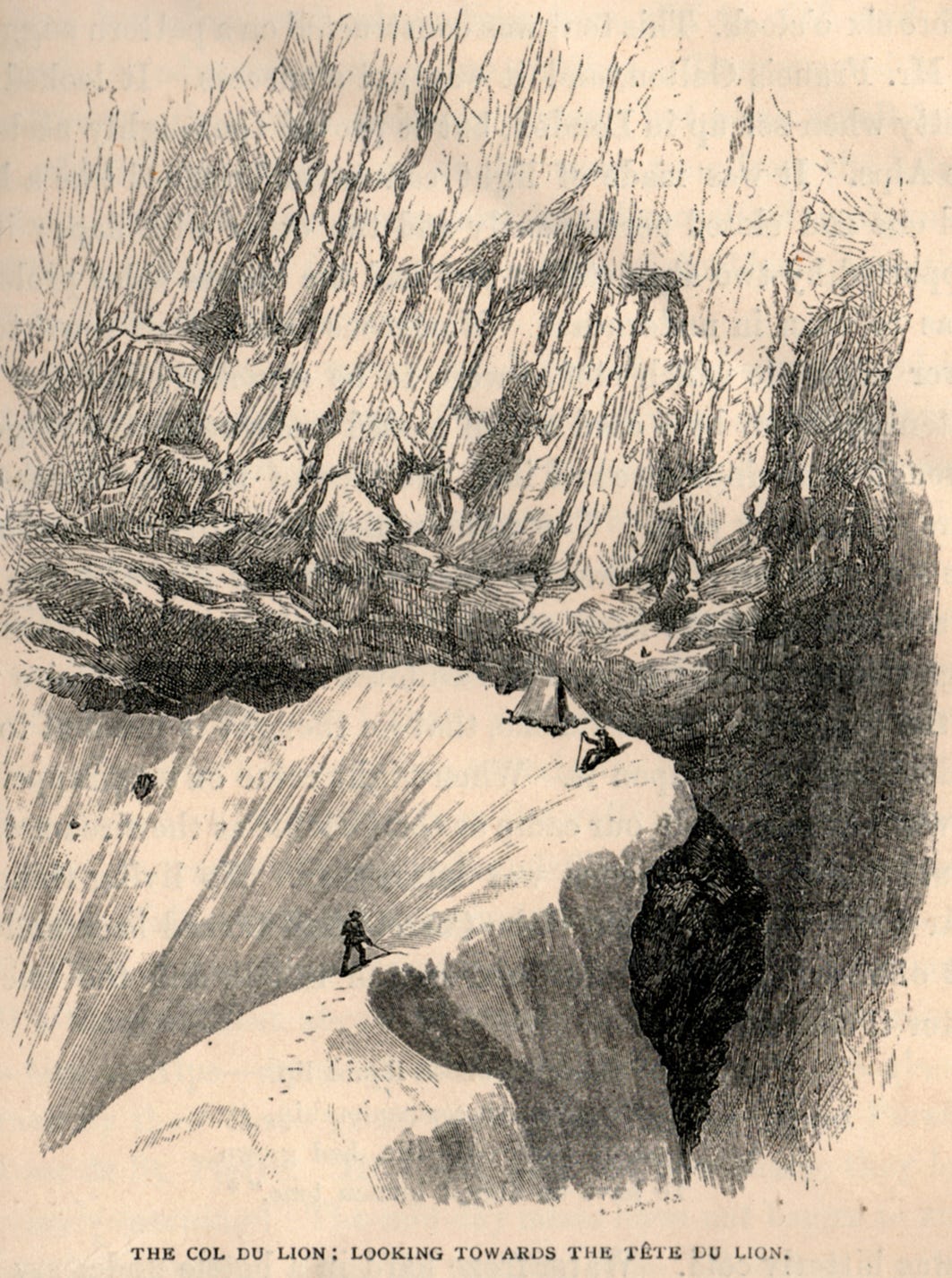 small tent above big drop