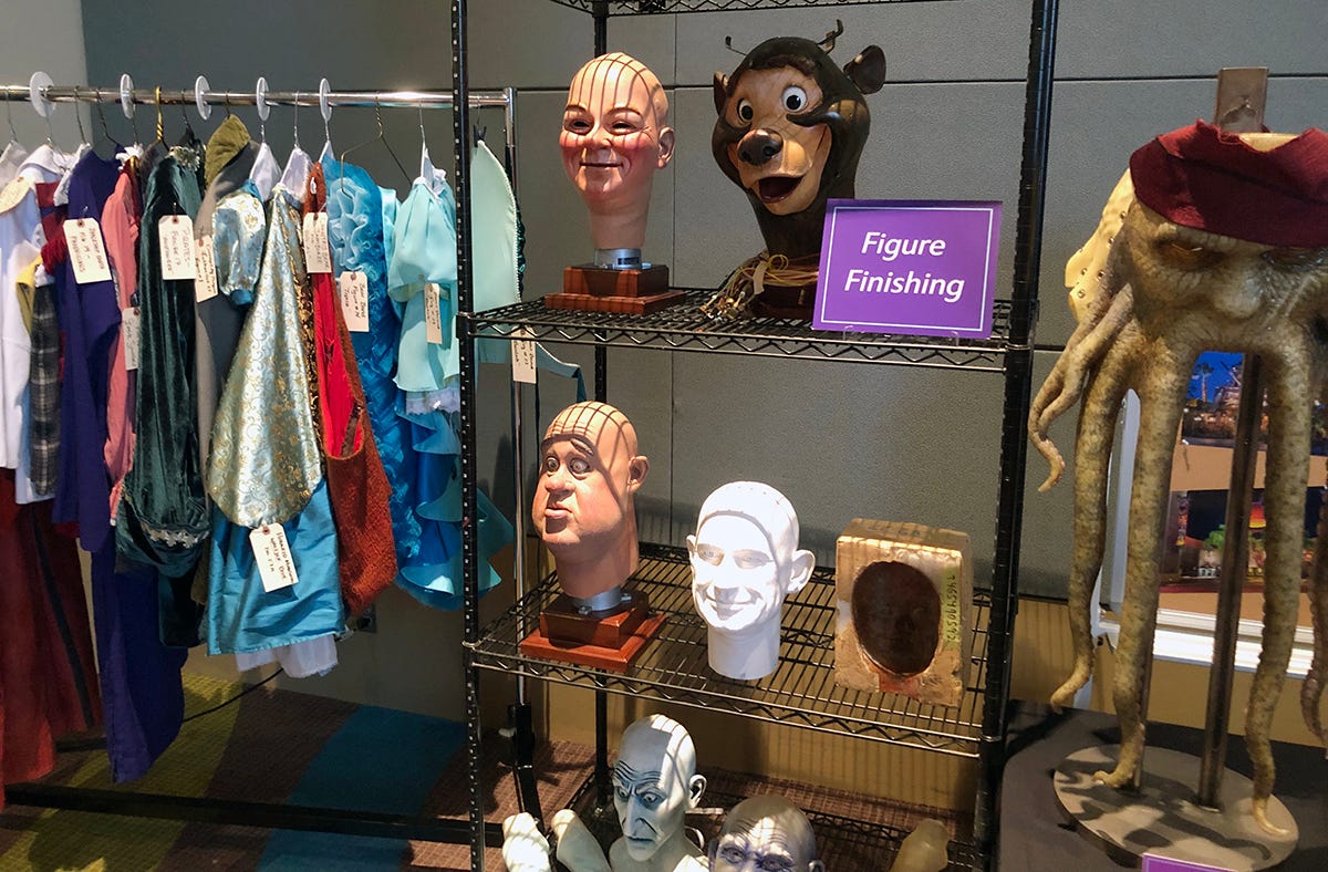 Audio-Animatrnics figure finishing