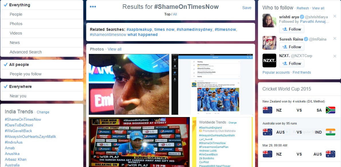 TimesNow Shamed Publicly on Twitter with #ShameOnTimesNow TimesNow Shamed Publicly on Twitter with #ShameOnTimesNow