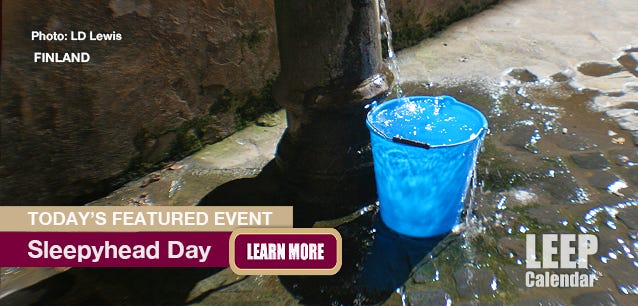 Bucket collecting water in Rome Italy. 