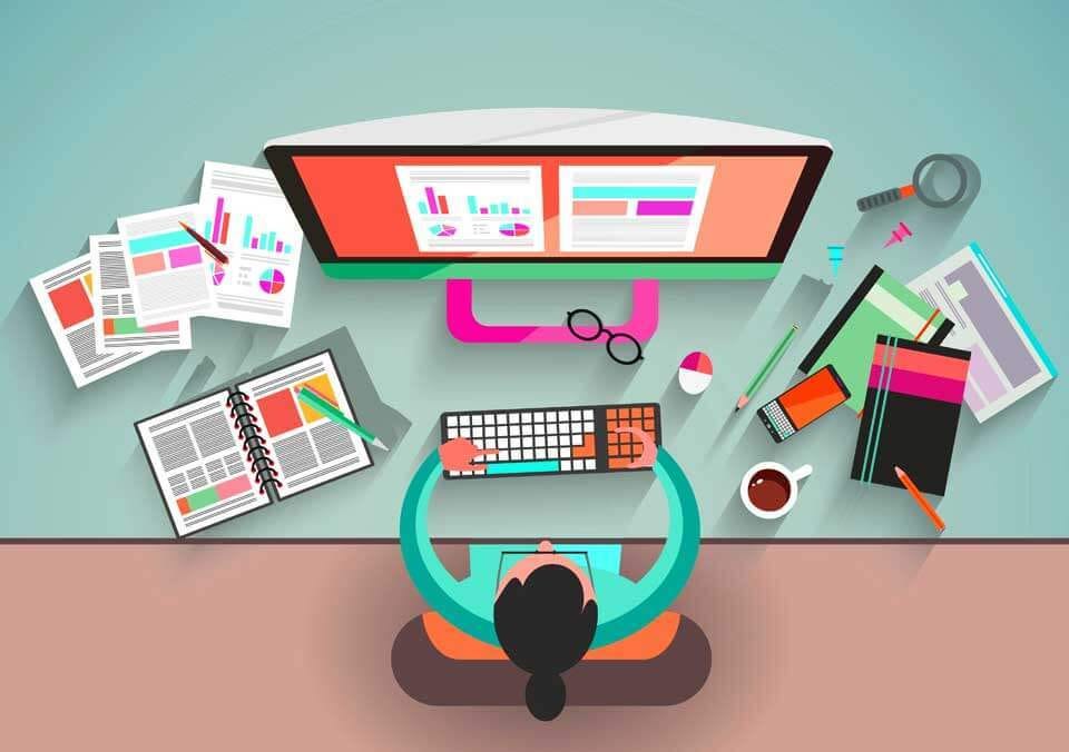 The webdesign in website creation