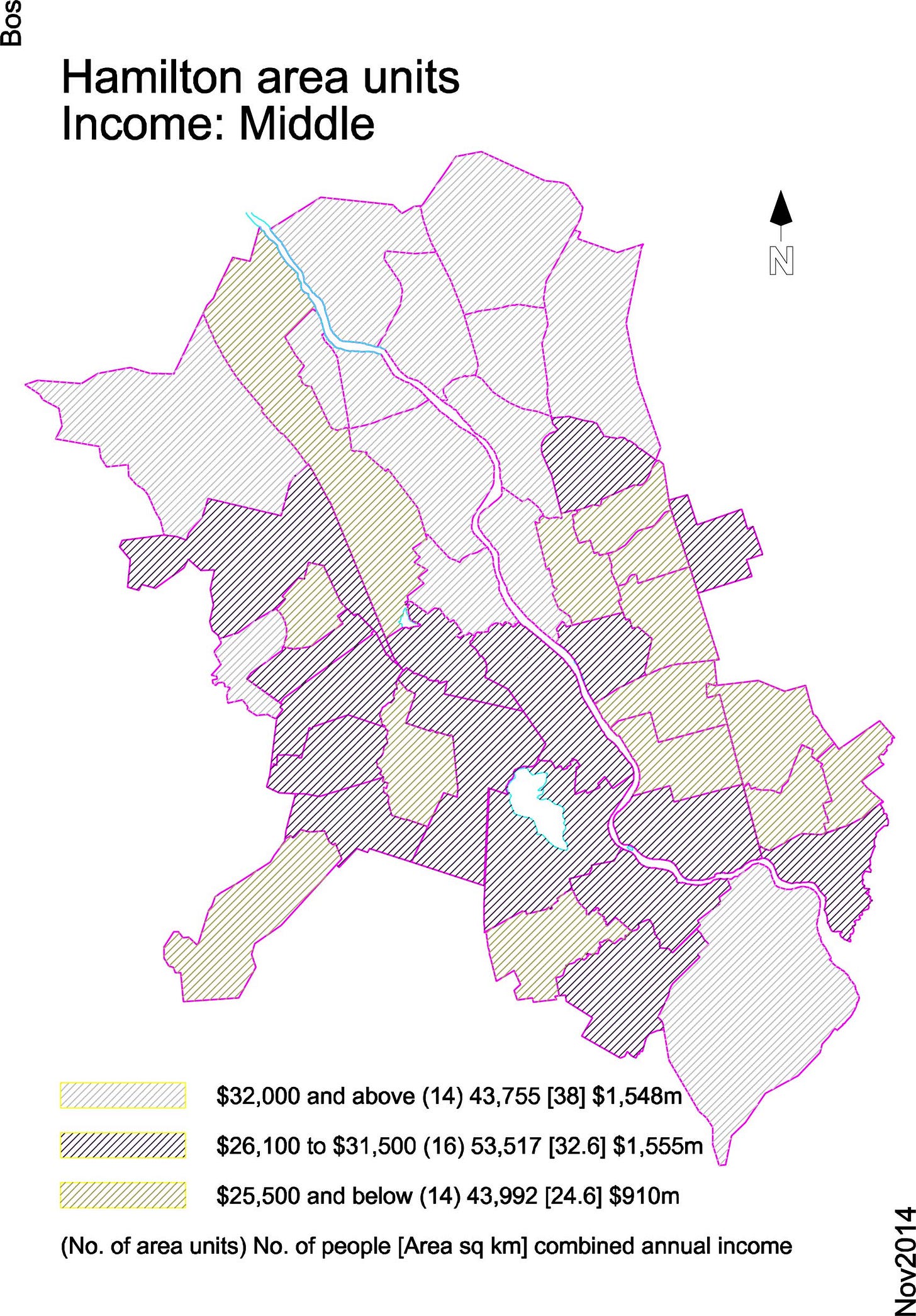 Hamilton Area Units by Income - Middle Hamilton Area Units by Income - Middle