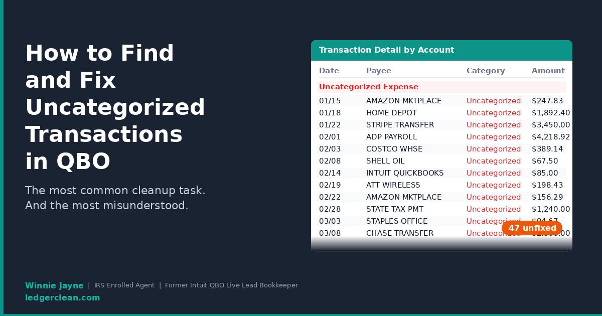 How to Find and Fix Uncategorized Transactions in QuickBooks Online