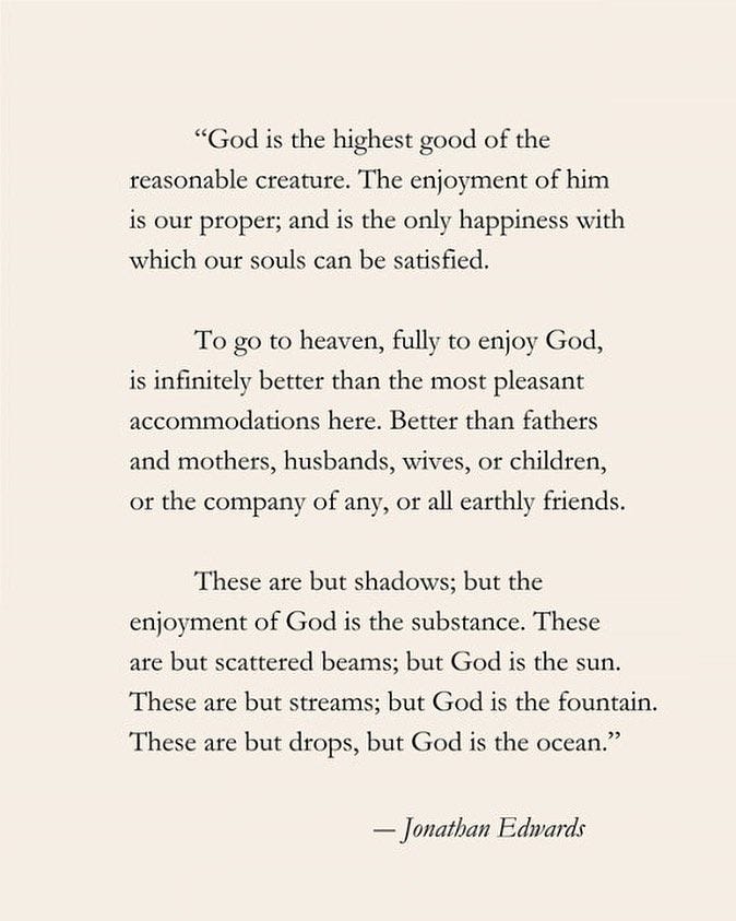 This may contain: a poem written in black and white with the words, god is the highest good of the