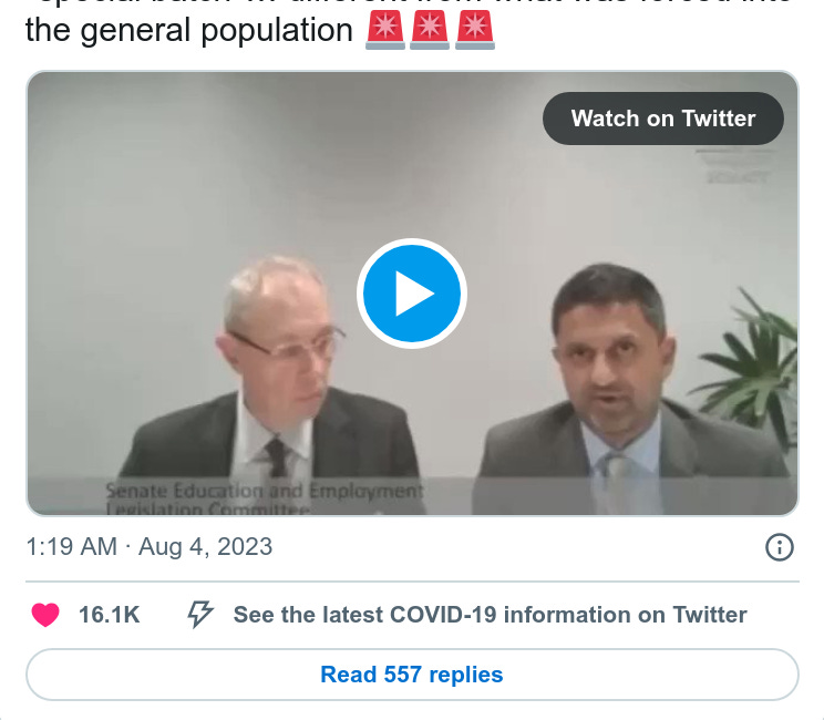 BOMBSHELL: Pfizer Employees Were Given a *Special Batch* Different From What Was Forced Into the General Population