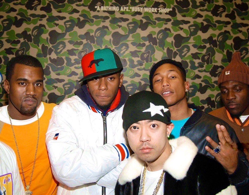 ً on X: "Kanye West, Mos Def, Nigo, Pharrell and Pusha T at the BAPE store  https://t.co/gIaX3FeAO7" / X