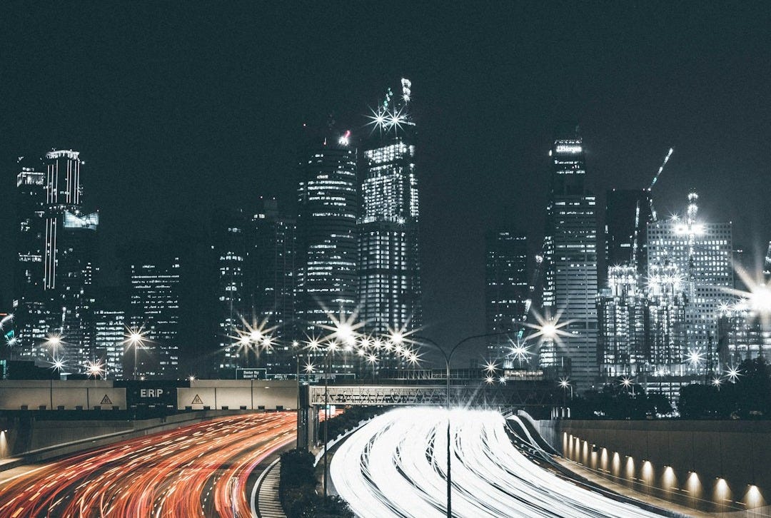 timelapse photo of the road with cars