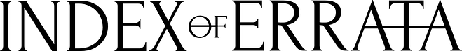 Index of Errata