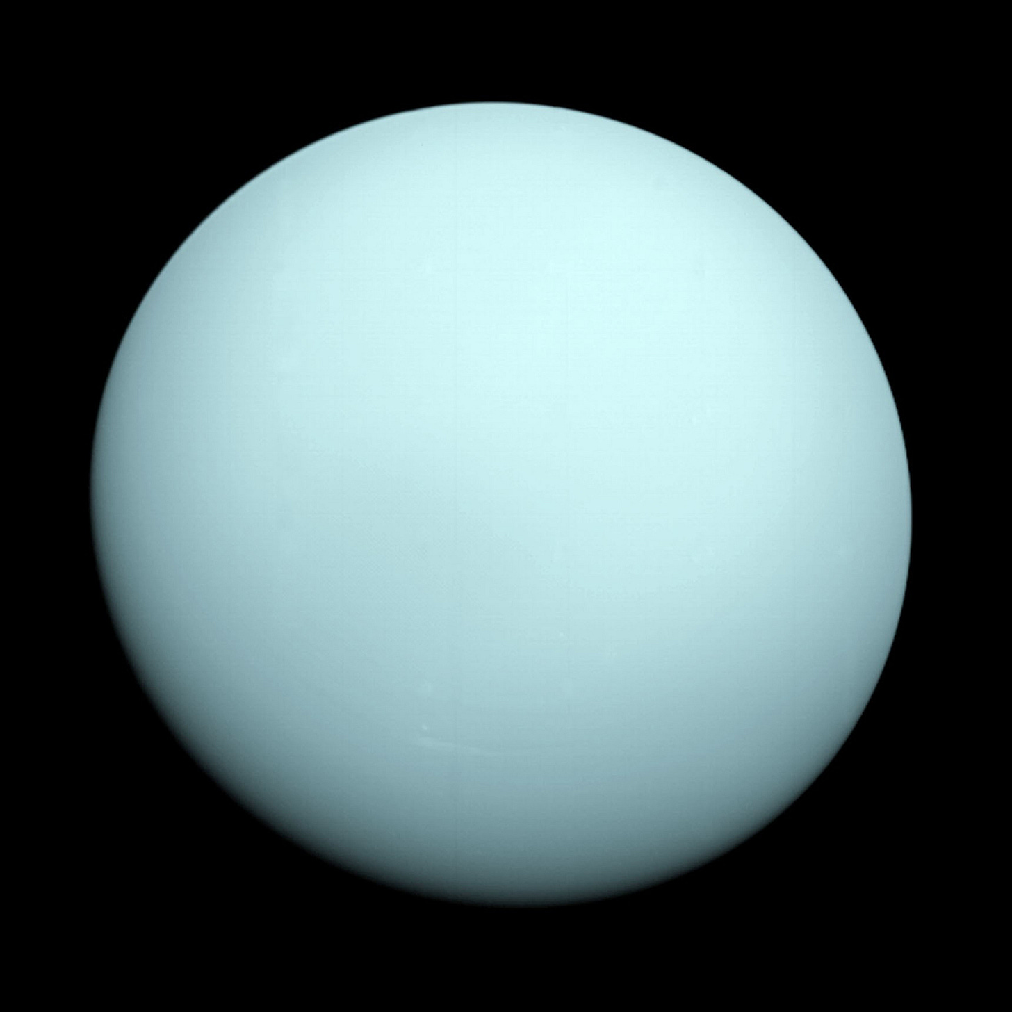Image of the planet Uranus, taken by the spacecraft Voyager 2, 1986 [NASA/JPL]