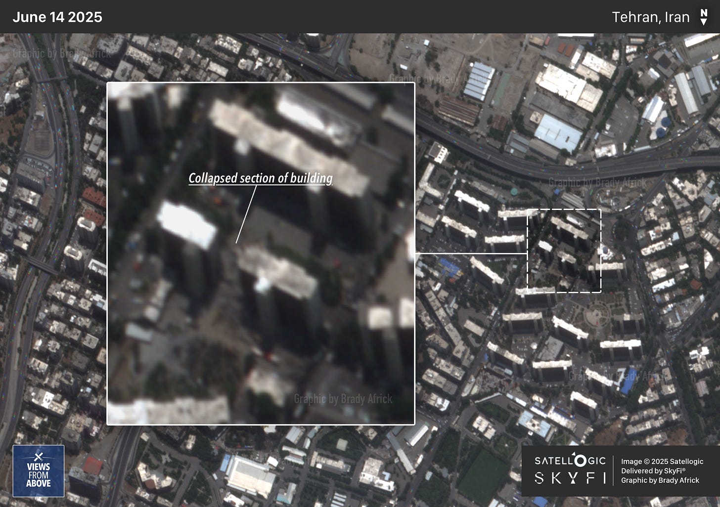 Tehran, Iran | Image © 2025 Satellogic | Delivered by SkyFi® | Graphic by Brady Africk