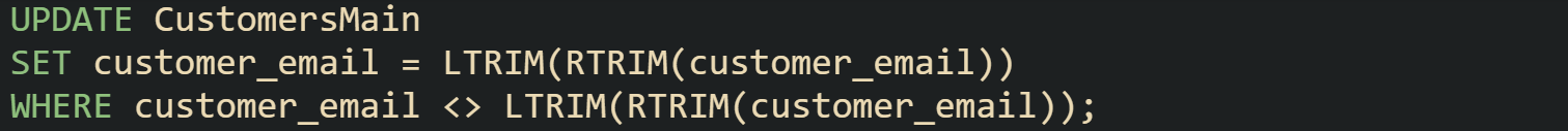 How to Use SQL Queries to Remove Leading and Trailing Spaces