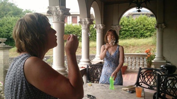tina and i blowing bubbles tina and i blowing bubbles
