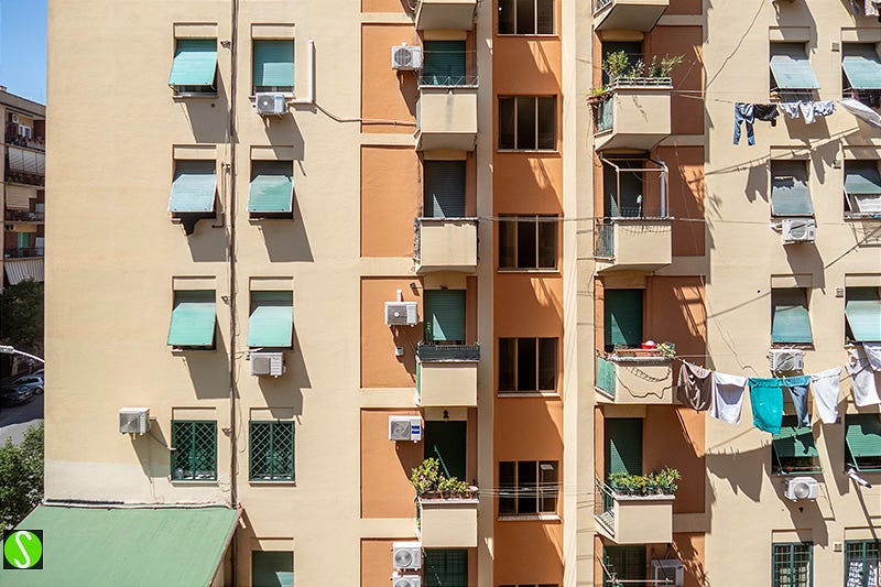 Steve Butcher photo of apartment building in Centocelle, Rome