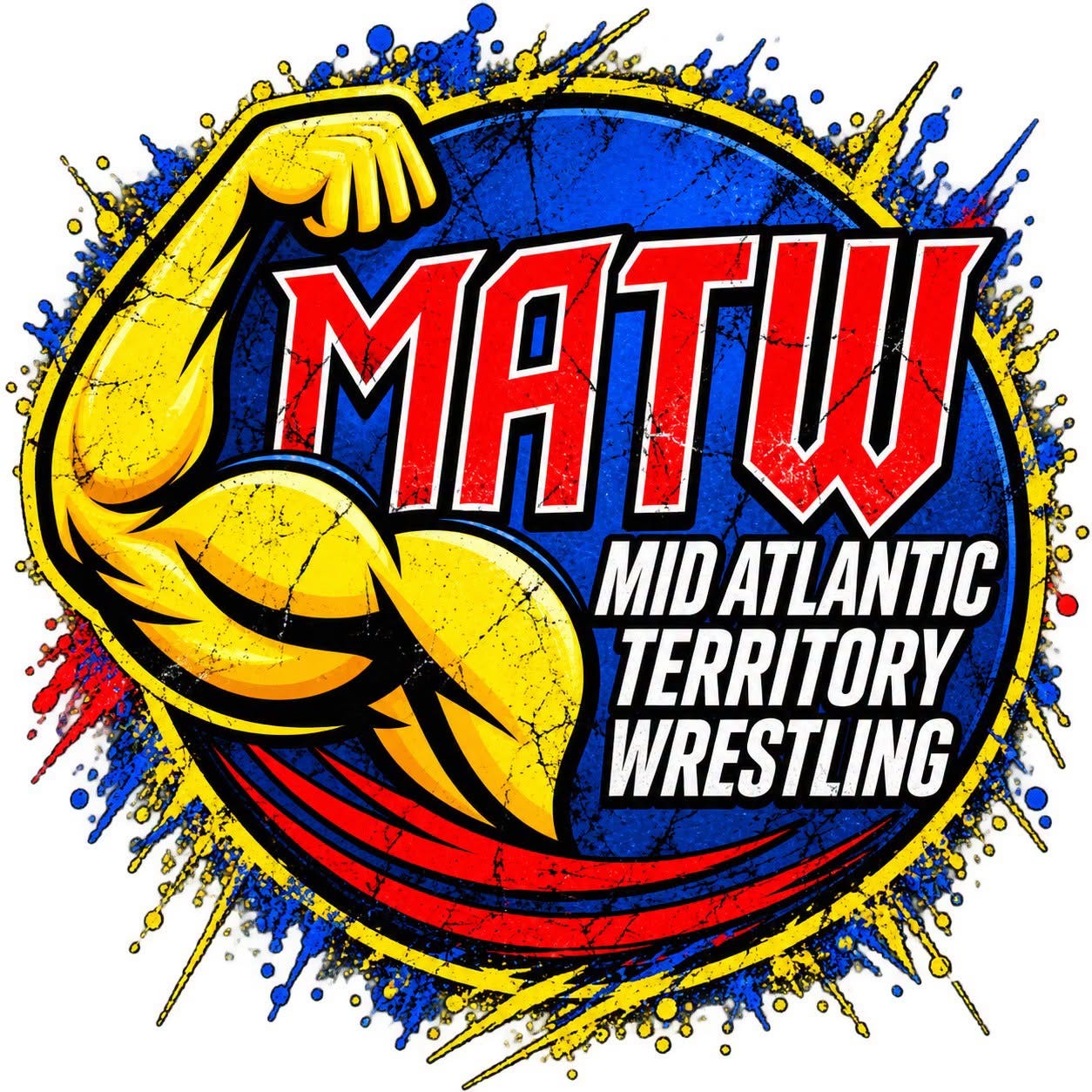 May be a graphic of text that says '小 MATW MID DATLANTIC TERRITORY WRESTLING' May be a graphic of text that says '小 MATW MID DATLANTIC TERRITORY WRESTLING'