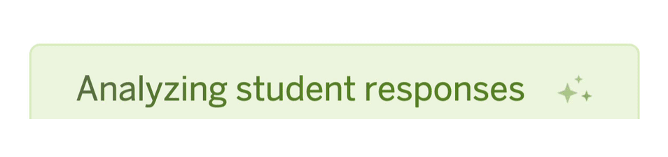 A message says "Analyzing student responses" and then it changes to "Open Discussion Moment"