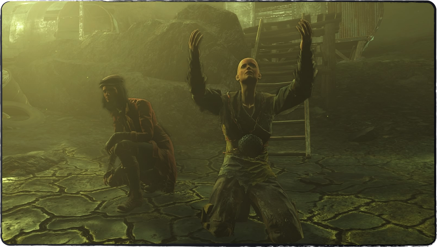 A screenshot showing a follower of Atom and Piper in the same scene!