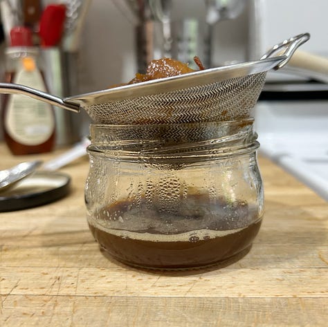 Ginger Peach Tea Cake being made and served