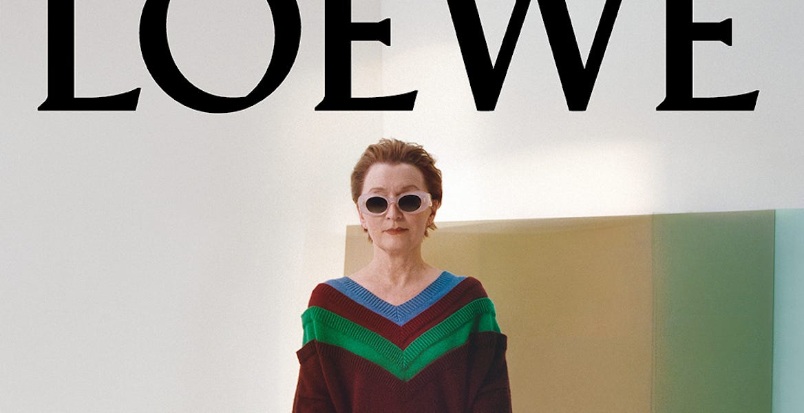 Why Lesley Manville In Loewe Might Finally Be A Cultural Reset