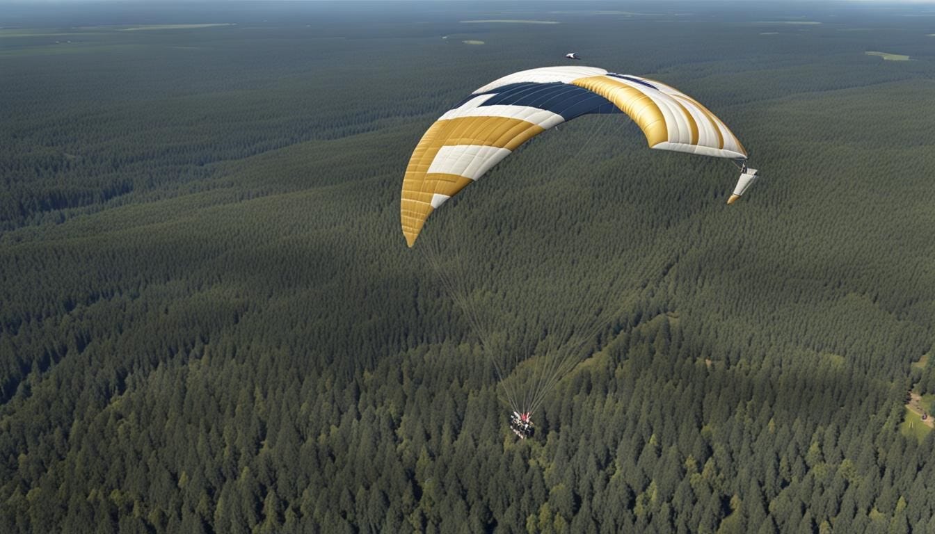 D.B. Cooper parachutes into Native American forest from commercial airplane, detailed, 4K, 

