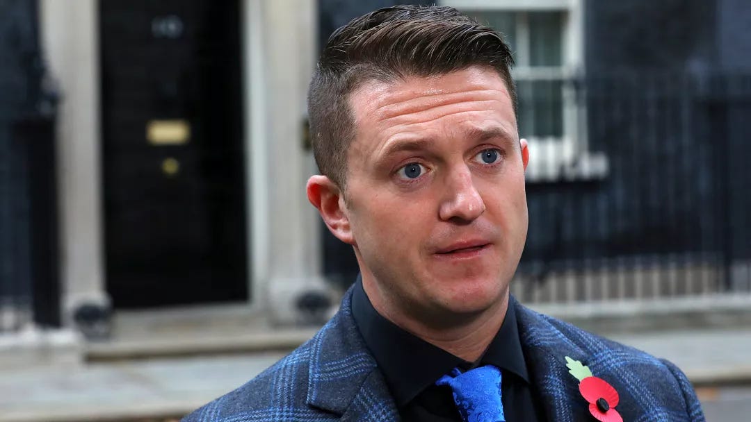 Far right activist Stephen Yaxley-Lennon, who goes by the name Tommy Robinson on November 6, 2018. Far right activist Stephen Yaxley-Lennon, who goes by the name Tommy Robinson on November 6, 2018.
