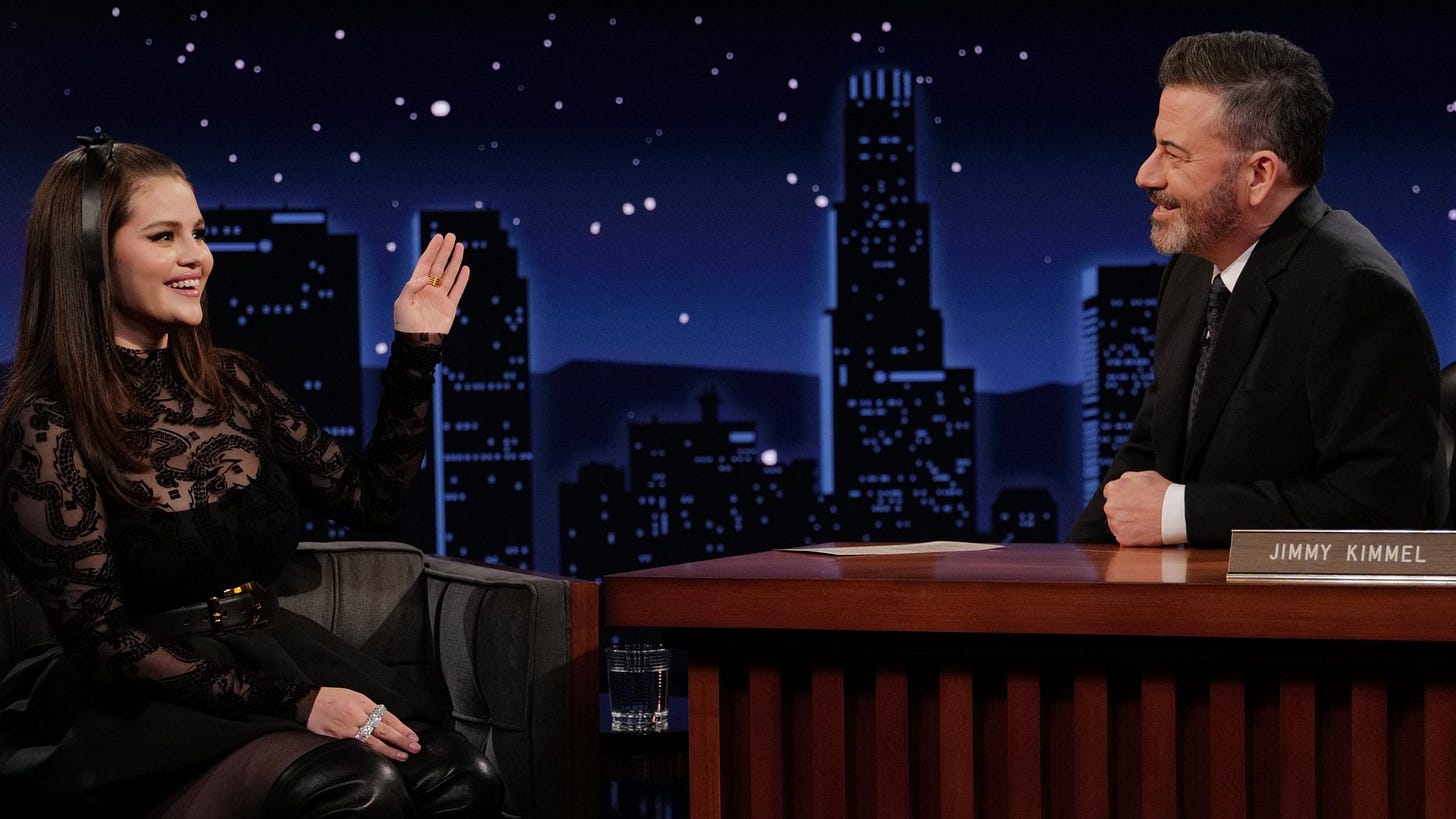 Selena Gomez, Cher, Cynthia Erivo and more stars to appear on 'Jimmy Kimmel  Live' | WOODTV.com