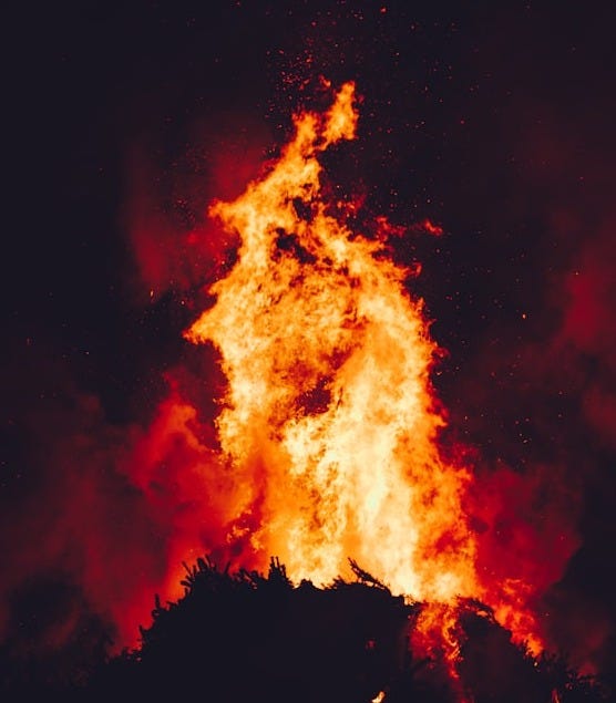 shallow focus photograph of fire