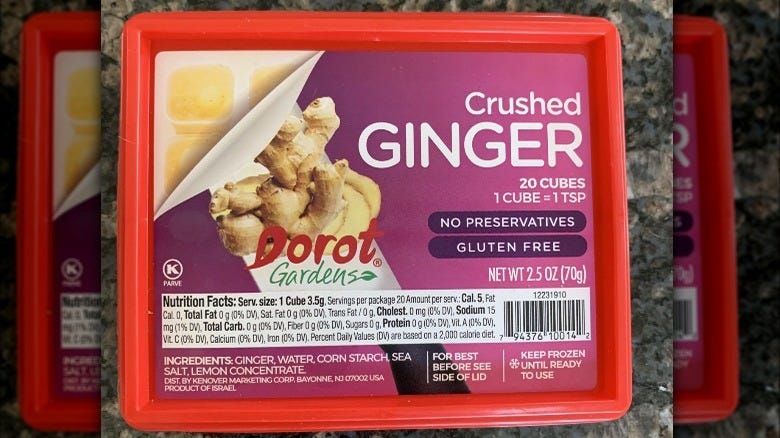 Frozen ginger from Trader Joe's