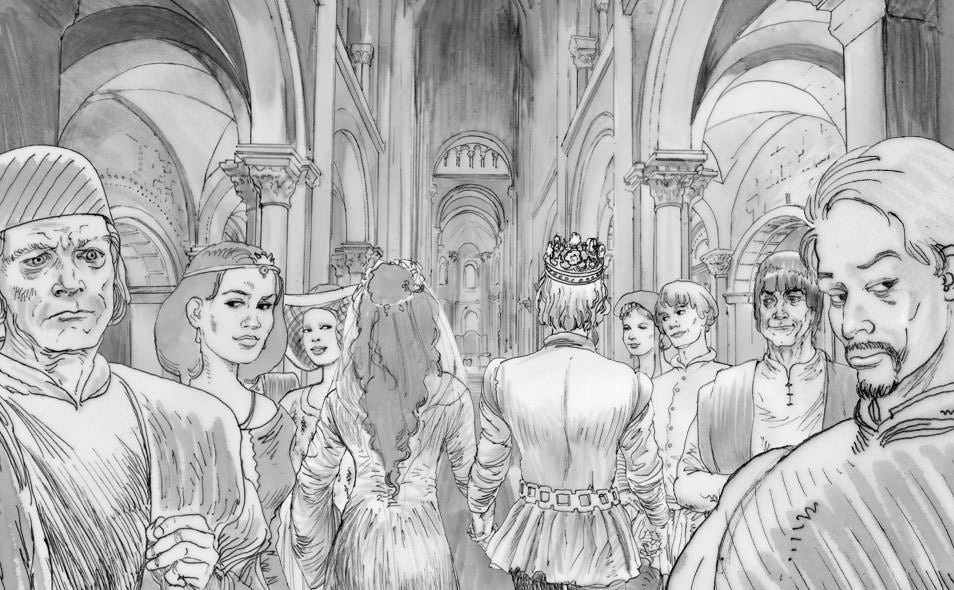 Atoleiros 1384 animatic - Fernando I de Portugal marries Leonor Teles de Meneses