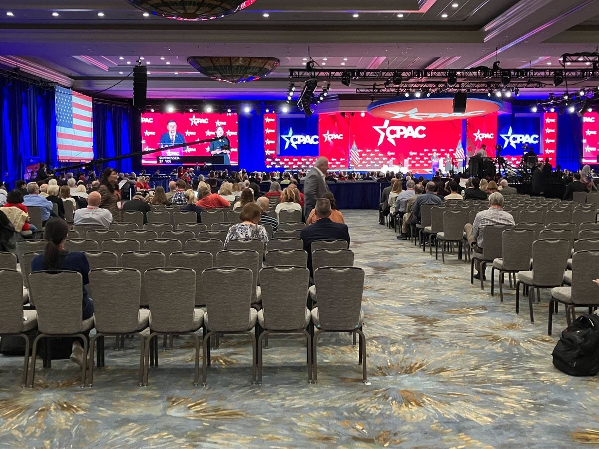 The conference had hundreds of empty seats