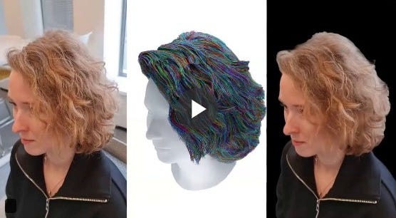 Reconstruction de Cheveux Humains avec des Gaussiens 3D Alignés sur les Fils