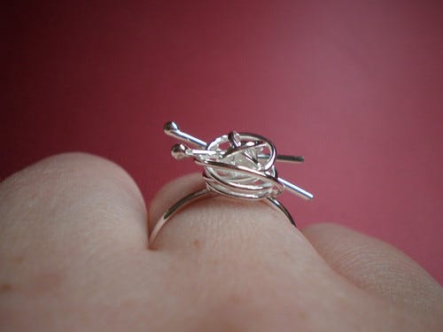 Silver Knitting Ring 3 Silver Knitting Ring 3