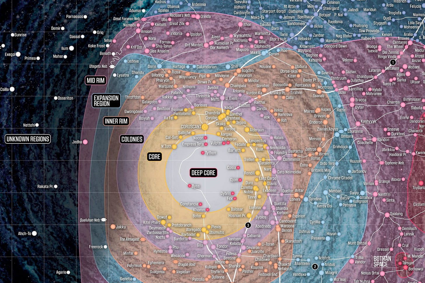 Star Wars Galaxy Map Star Wars Galaxy Map