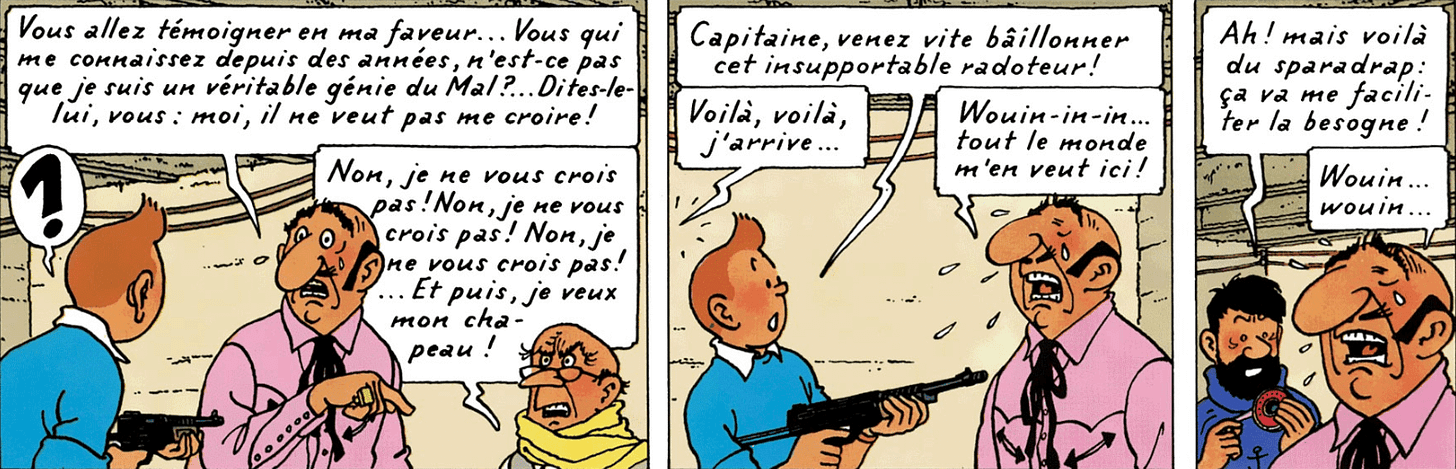 tintin et rastapopoulos dans vol 714 pour Sidney tintin et rastapopoulos dans vol 714 pour Sidney