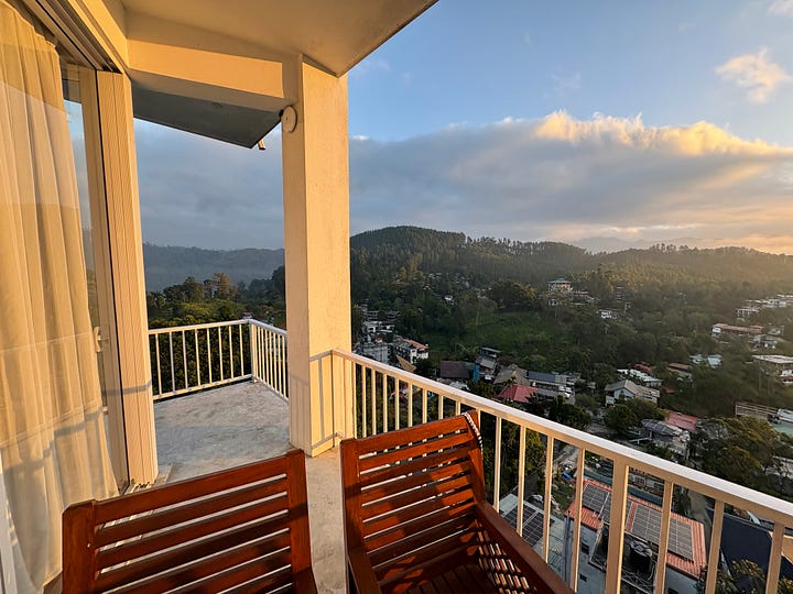 Hotel balconies in Sri Lanka